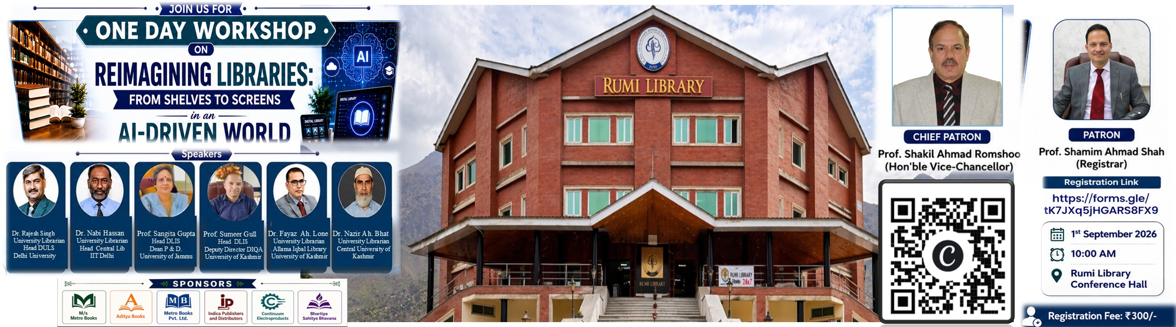 one day workshop on “Reimagining Libraries: From Shelves to Screens in an AI-Driven World”